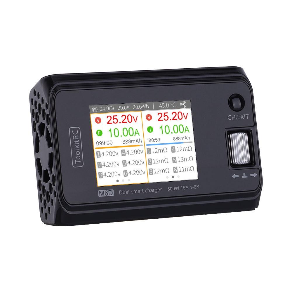 TOOLKITRC M6D DUAL CHANNEL 500W 25A DC BATTERY CHARGER