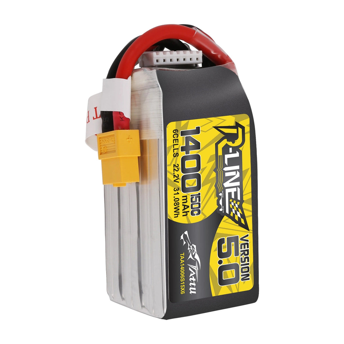 Tattu R-Line Version 5.0 1400mAh 22.2V 150C 6S1P Lipo Battery Pack With  XT60 Plug | Next FPV