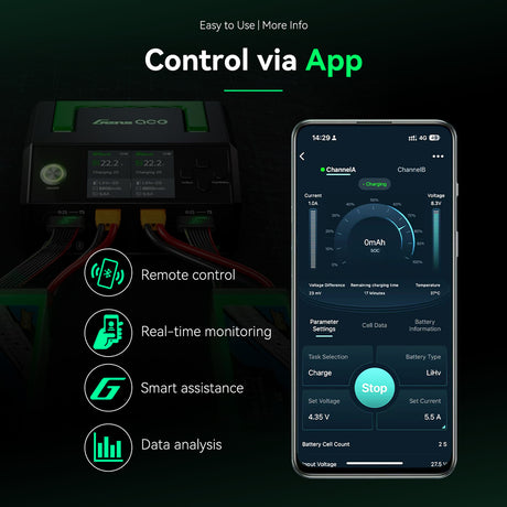 Gens Ace D1000 Plus Bluetooth app control