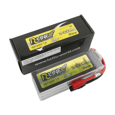 Tattu R-Line 22.2V 5100mah 6s 95c Lipo Battery Pack with