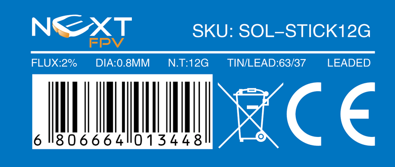 NEXTFPV SOLDER STICK 63/37 12G DIA 0.8MM